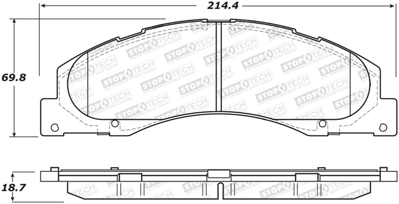 Stoptech 308.1328 Street Brake Pads - Front