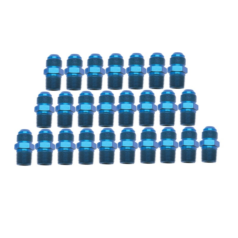 Russell 660468 Performance -6 AN to 3/8in NPT Straight Flare to Pipe (Blue) (25 pcs.)