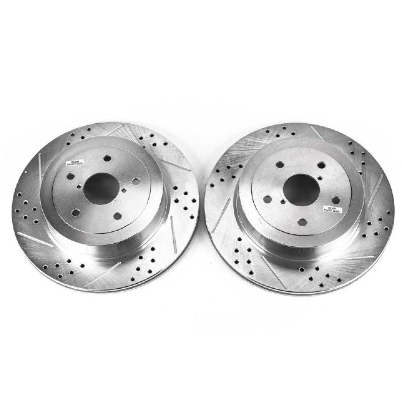 PowerStop fits Subaru 05-07 Impreza Rear Evolution Drilled & Slotted Rotors -