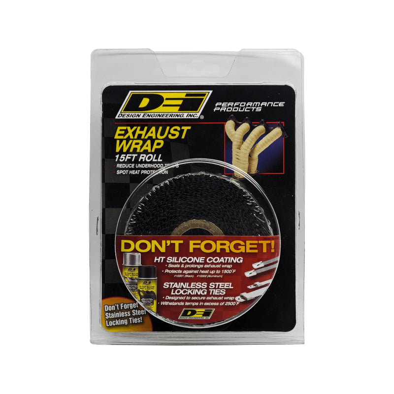 DEI 10120 Exhaust Wrap 1in x 15ft - Black
