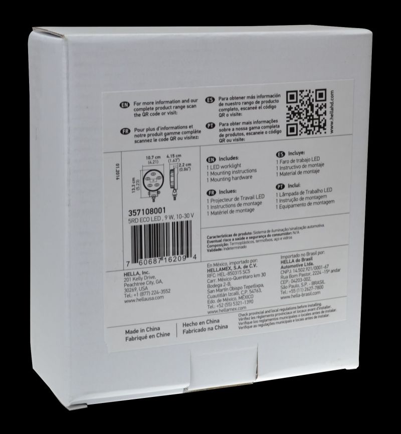 Hella 357108001 ValueFit Work Light 5RD LED MV CR LT