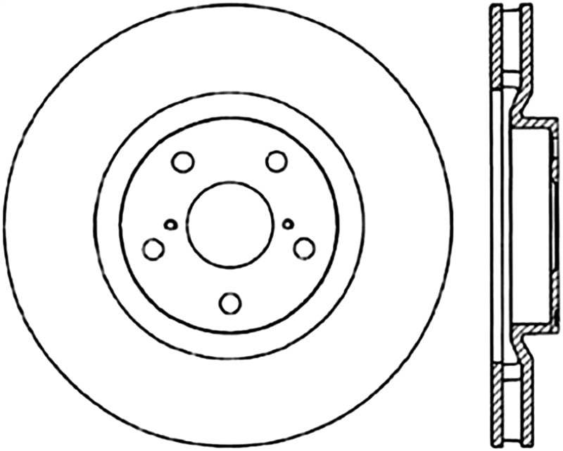 Stoptech 126.44104CSR Power Slot 5/93-98 Supra Turbo Front Right SportStop CRYO Slotted Rotor