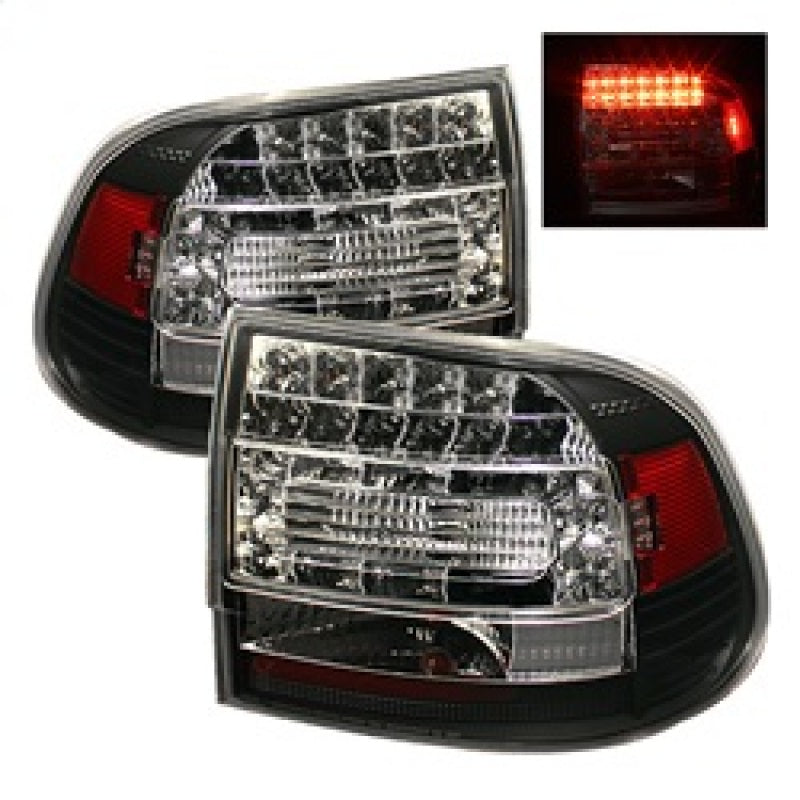Spyder 5007063 fits Porsche 03-07 Cayenne LED Tail Lights Black ALT-YD-PCAY03-L