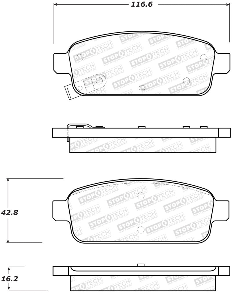 Stoptech 308.1468 Street Brake Pads - Front