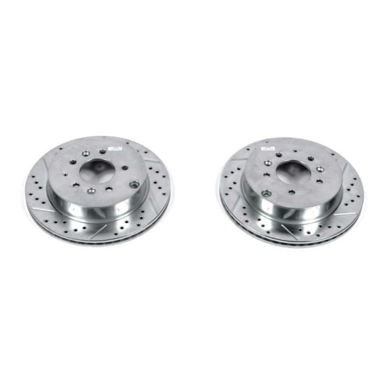 PowerStop fits Mazda 07-12 CX-7 Rear Evolution Drilled & Slotted Rotors - Pair