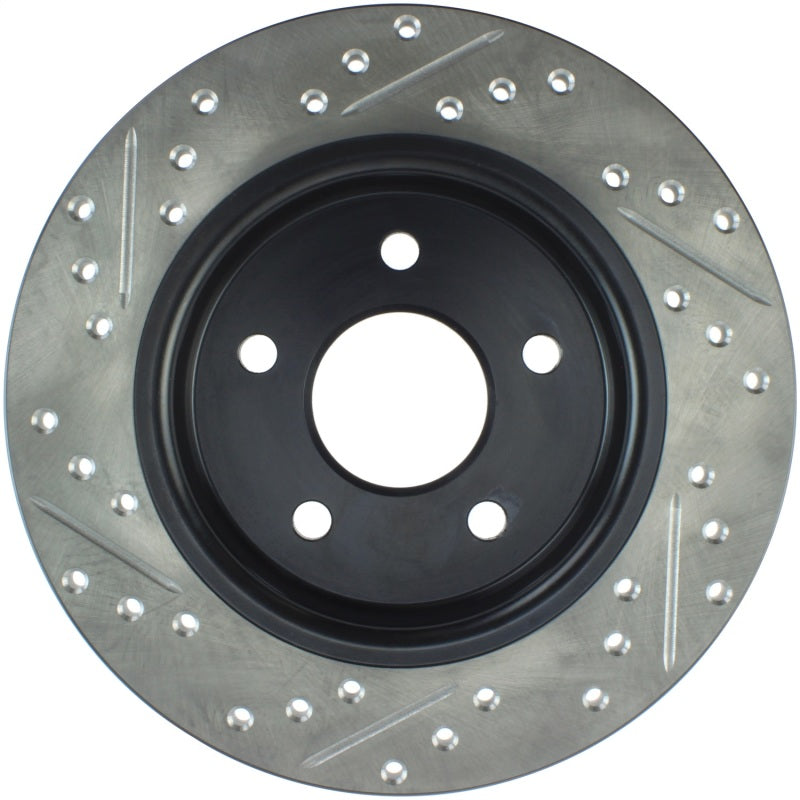 Stoptech 127.61099L 12-15 fits Ford Focus w/ Rear Disc Brakes Rear Left Slotted & Drilled Rotor