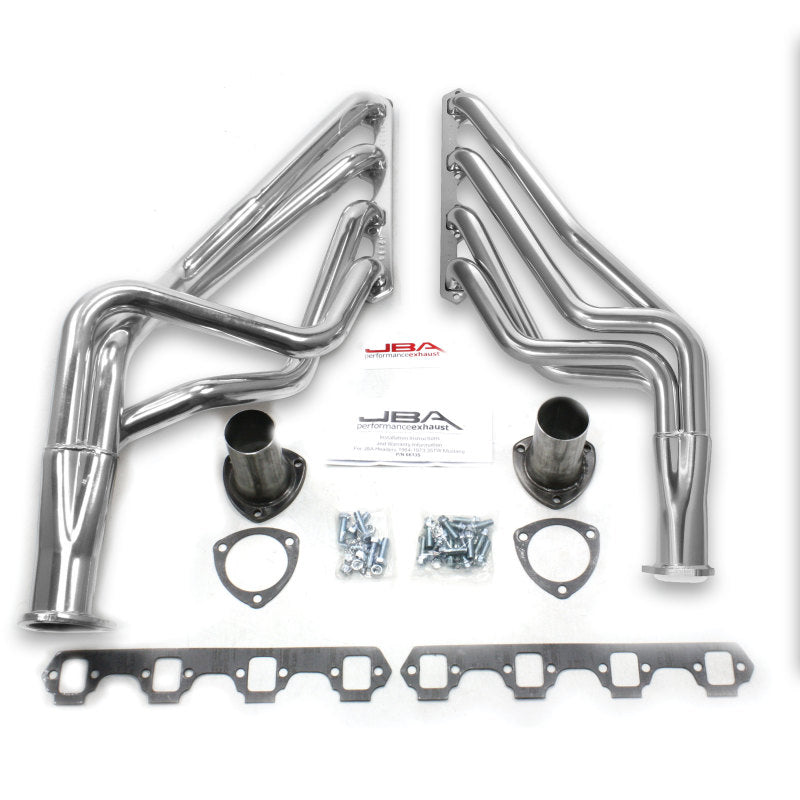 JBA 6613SJS fits Ford 65-73 Mustang 260-302/71-73 fits Ford 65-73 260-351W SBF 1-5/8in Primary Silver Ctd Long Tube Header