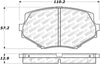 Stoptech 305.0635 94-97 / 99-02 Mazda Miata Street Select Front Brake Pads