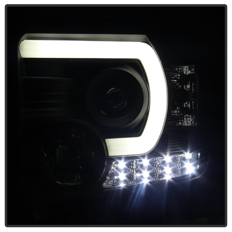 Spyder 5080523 fits GMC 14-16 Sierra Projector Headlights Light Bar DRL Black P
