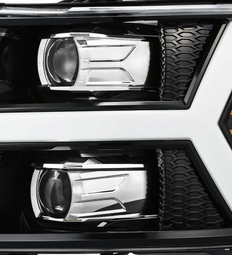 AlphaRex 880223 fits Chevy 07-13 1500 LUXX LED Proj Headlights Plank Style Jet