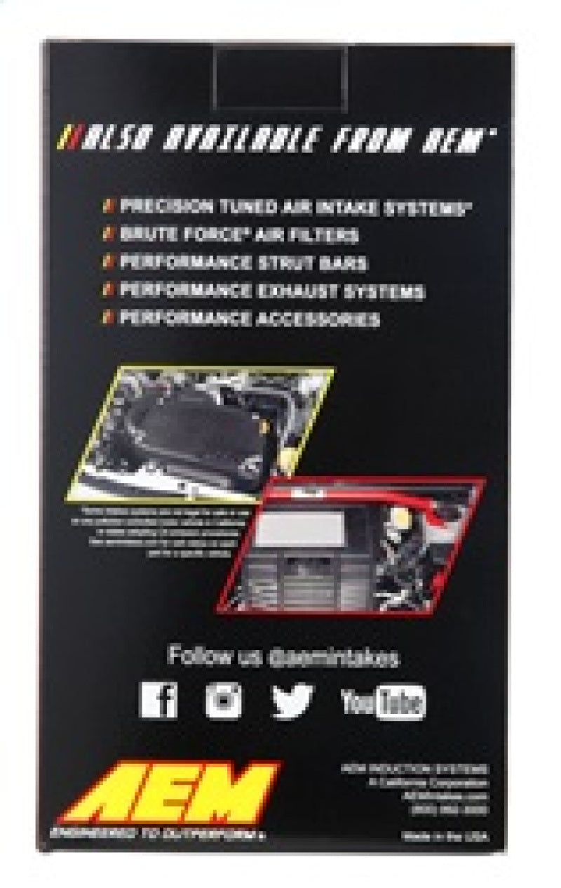 AEM 21-2028DK 2.75 inch ID x 6 inch Base OD x 8 inch H DryFlow Conical Air Filt