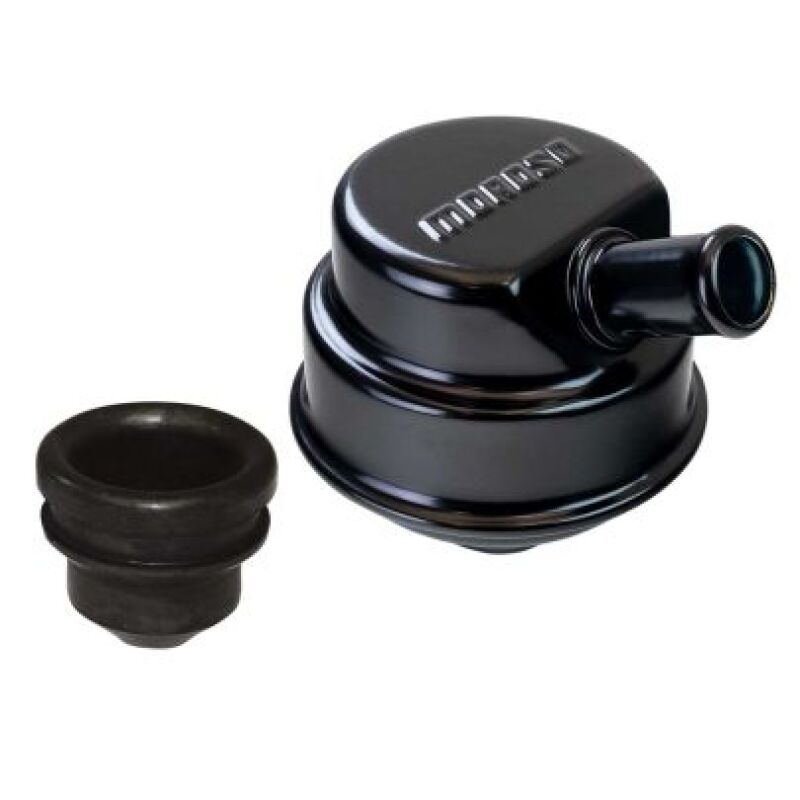 Moroso 68782 1-1/4in ID Push-In Oil Separator Breather - Black