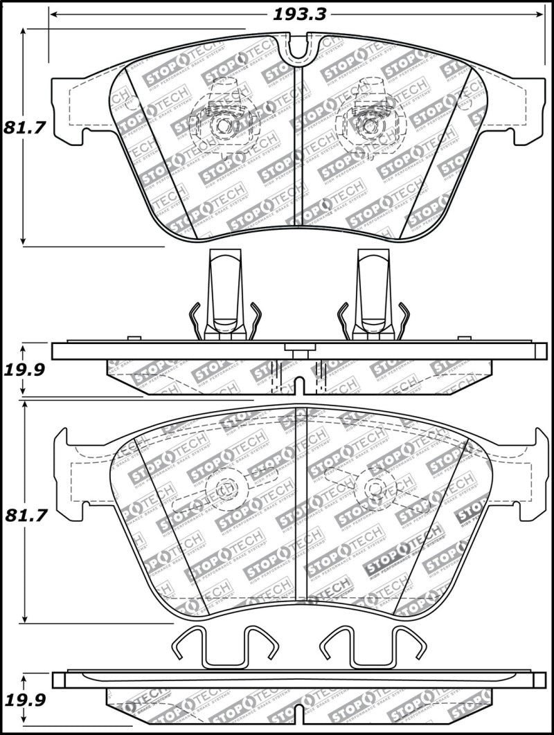 Stoptech 309.1271 Performance Brake Pads