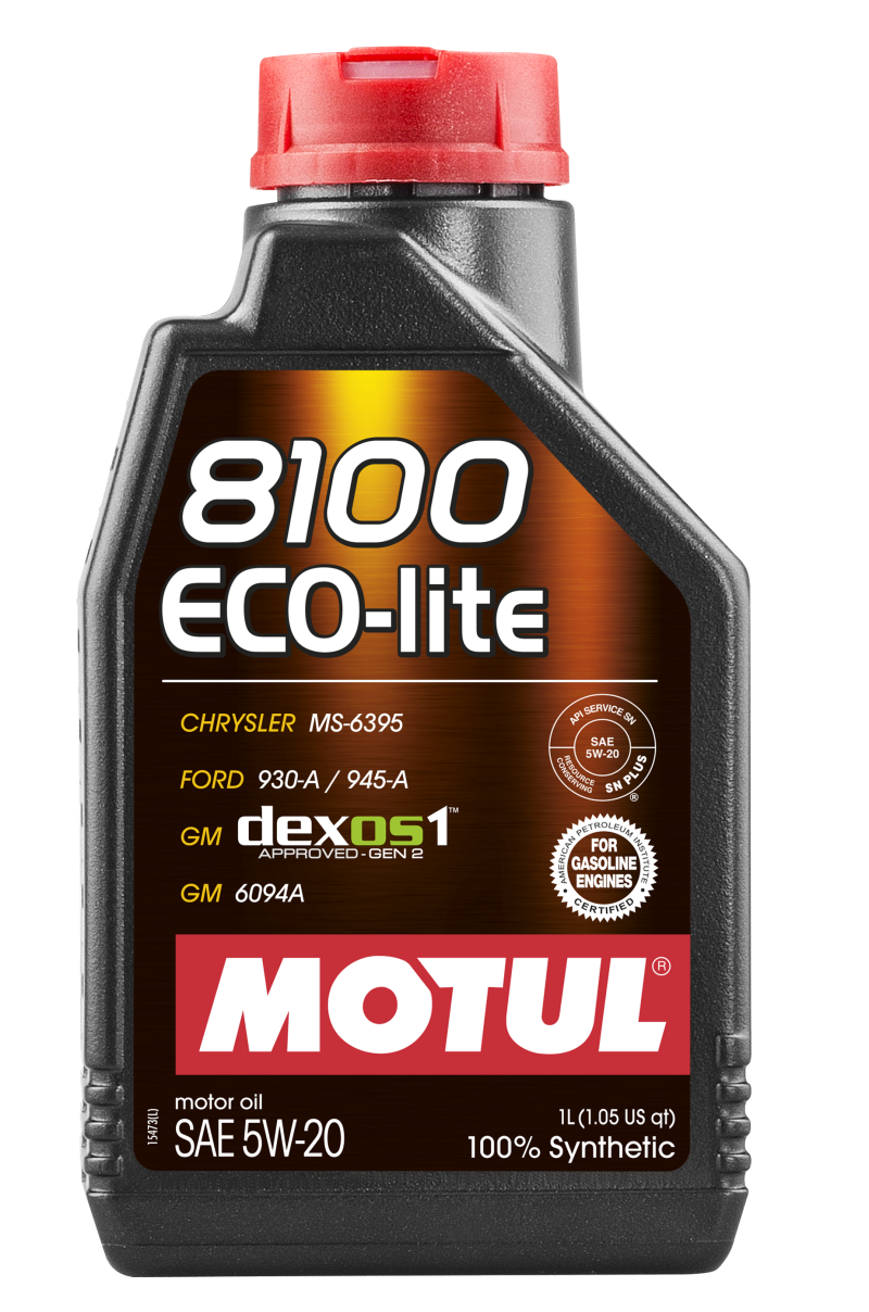 Motul 109102 1L Synthetic Engine Oil 8100 5W20 ECO-LITE