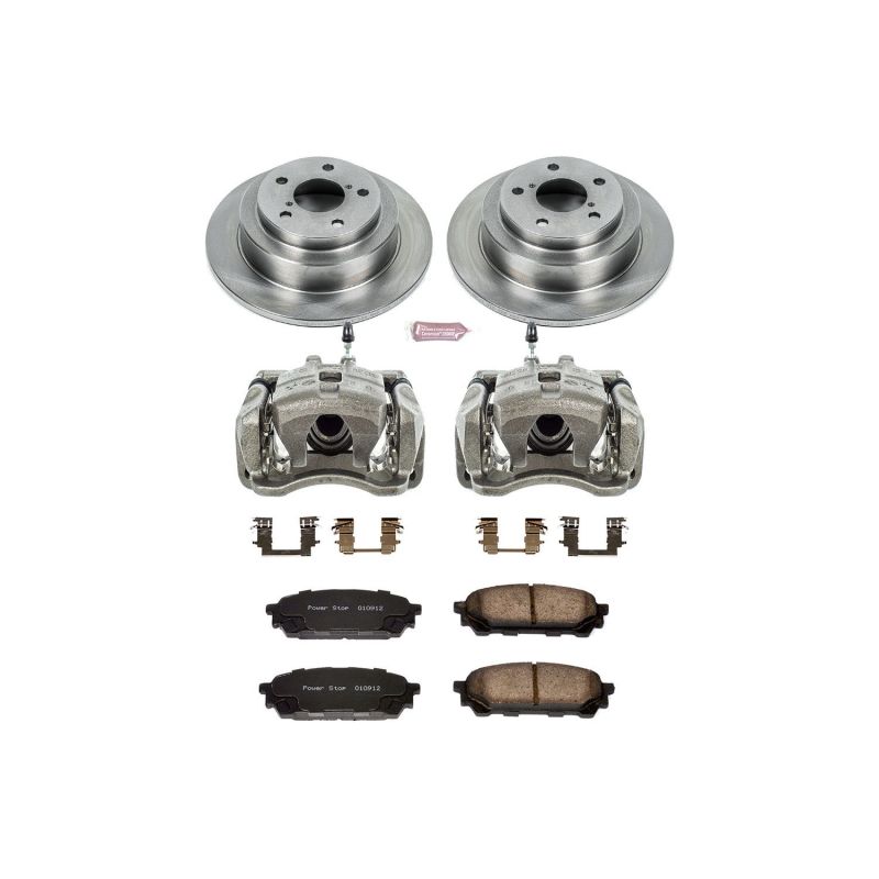 PowerStop KCOE447 fits Saab 05-06 9-2X Rear Autospecialty Brake Kit w/Calipers