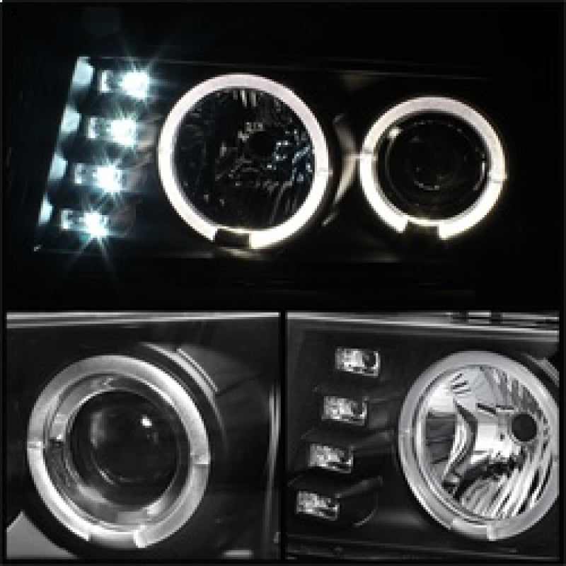 Spyder 5074140 fits Chevy 04-12 Colorado Projector Headlights Halogen- LED Halo