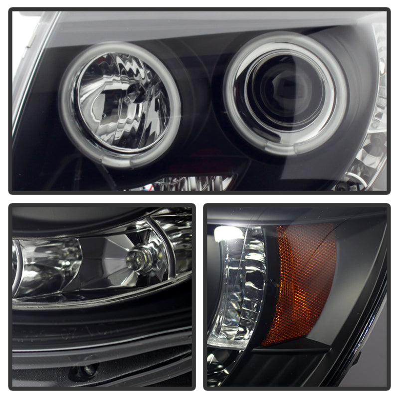 Spyder 5079046 fits Toyota 05-11 Tacoma Projector Headlights CCFL Halo LED Blk