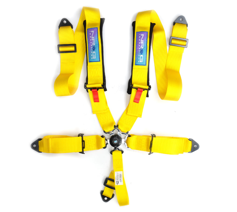NRG SBH-B6PCYL 5PT 3in. Seat Belt Harness / Cam Lock - Yellow