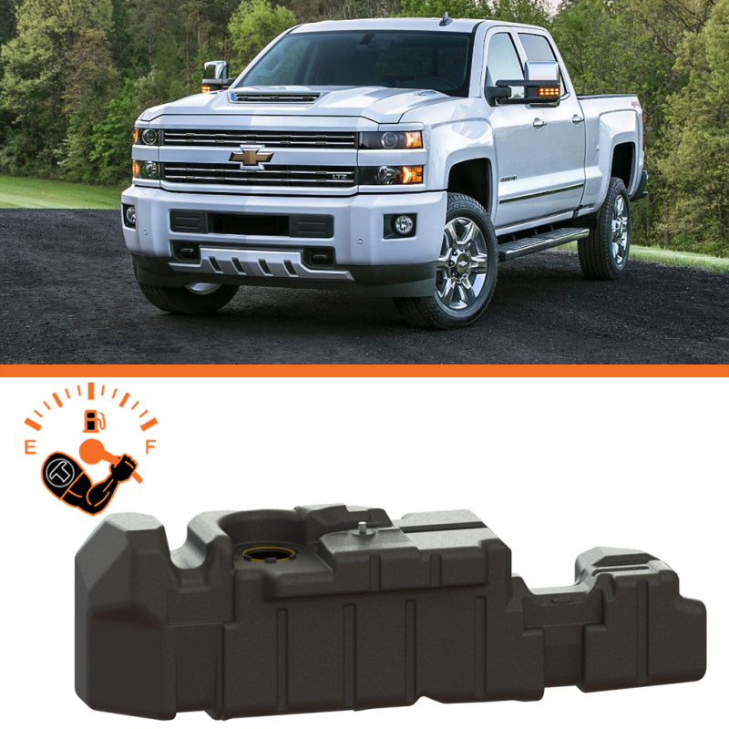 fits Titan Fuel Tanks 7010217 17-19 GM 2500/3500 Duramax Crew Cab Short Bed 56 Gallon XXL Mid-Ship Fuel Tank