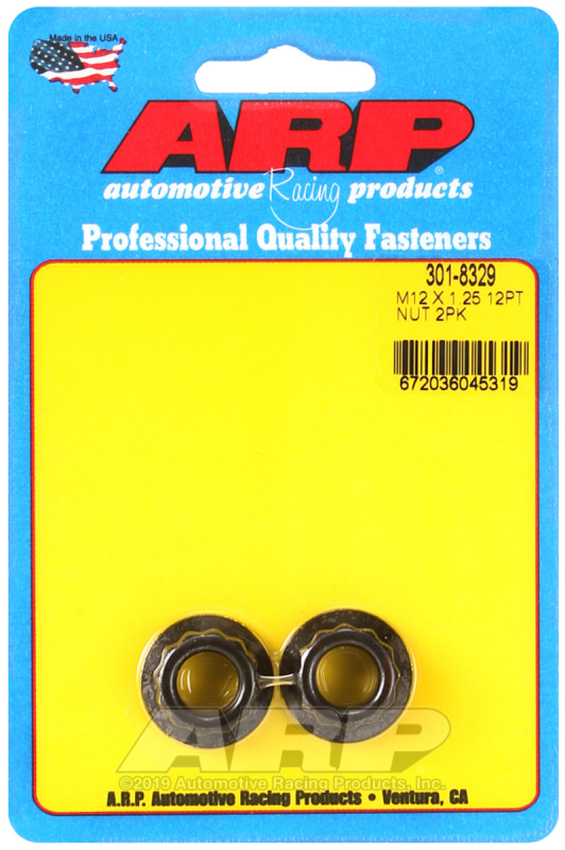 ARP 301-8329 M12 x 1.25 16mm socket 12pt Nut Kit (Pack of 2)