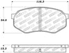 Stoptech 309.0389 Sport Brake Pads w/Shims and Hardware - Rear