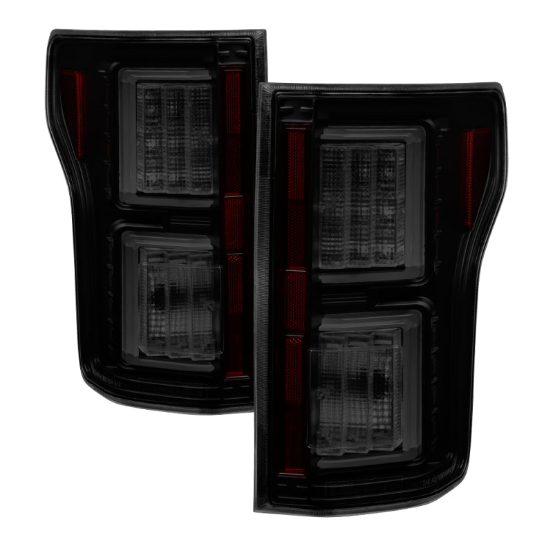 Spyder 5083685 fits Ford 15-20 F150 2017 Light Bar LED Tail Lights - Black Smok