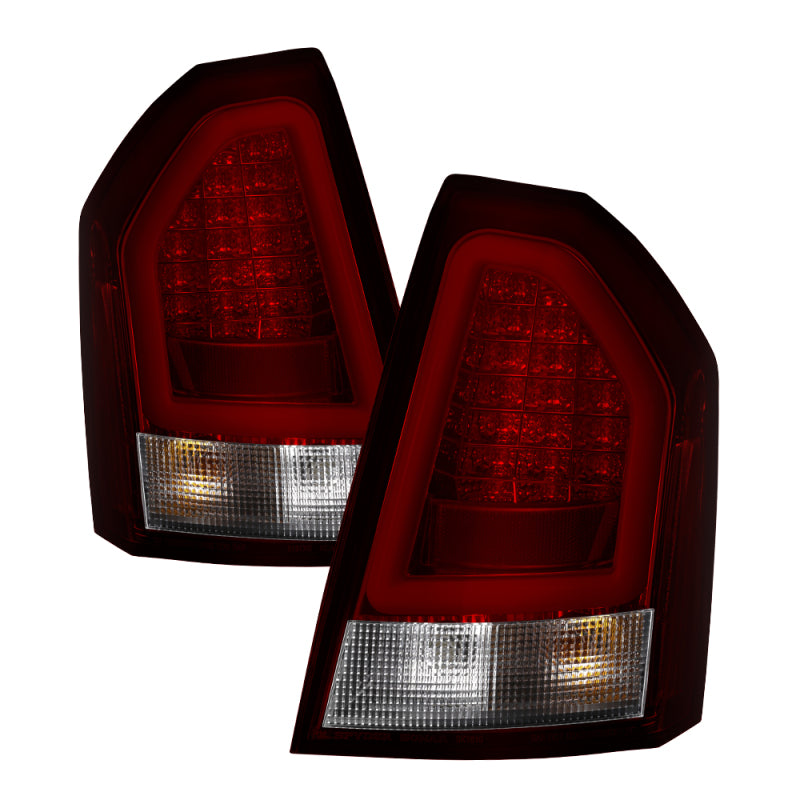 Spyder 5083395 fits Chrysler 08-10 300C V2 Light Bar LED Tail Lights - Red Clea