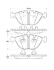 Stoptech 308.1151 Street Touring 06-09 BMW M5 E60 / 07-09 M6 E63/E63 Front Brake Pads
