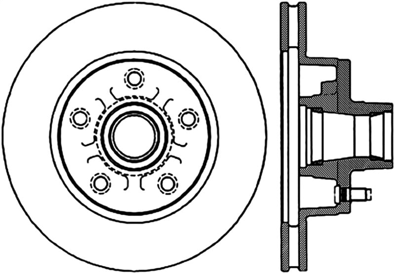 Stoptech 127.62008L Slotted & Drilled Sport Brake Rotor
