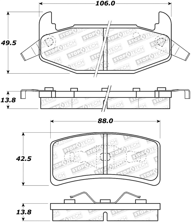 Stoptech 308.0377 Street Brake Pads