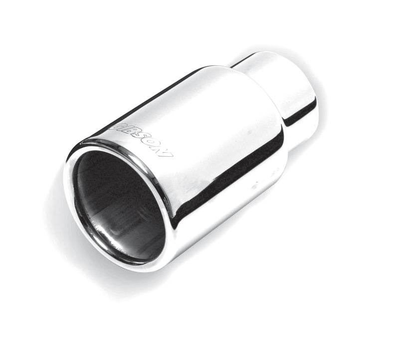Gibson 500376 Rolled Edge Straight-Cut Tip - 3.5in OD/2.5in Inlet/6in Length -