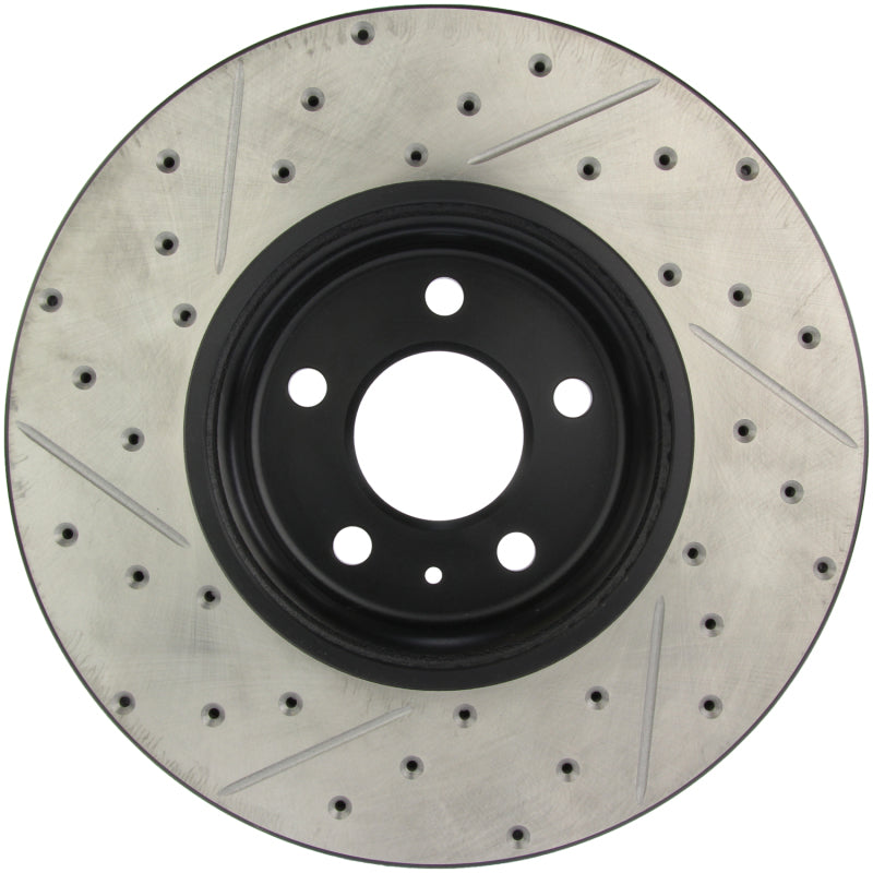 Stoptech 127.33123L Power Slot 09-10 Audi A4/A4 Quattro / 08-10 A5 / 10 S4 Front Left Drilled & Slotted Rotor