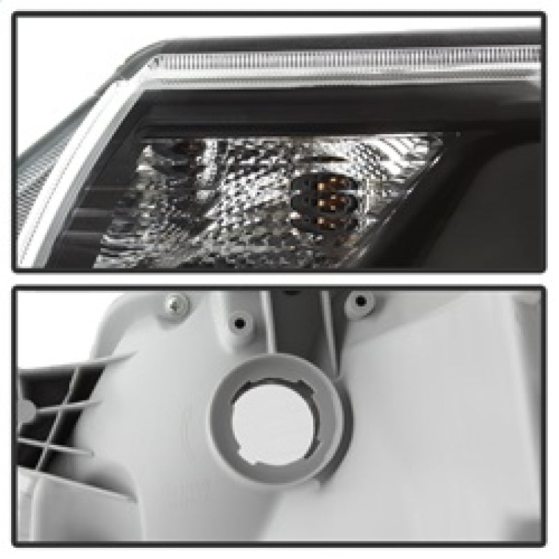 xTune 9037542 fits Toyota Tacoma 12-15 Headlights - Light Bar DRL - Black PRO-J