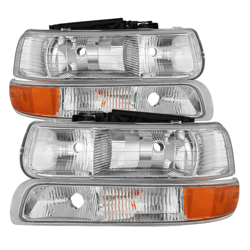 xTune 9035111 fits Chevy Silverado 1500 99-02 OEM Style Headlights w/ Bumper Li