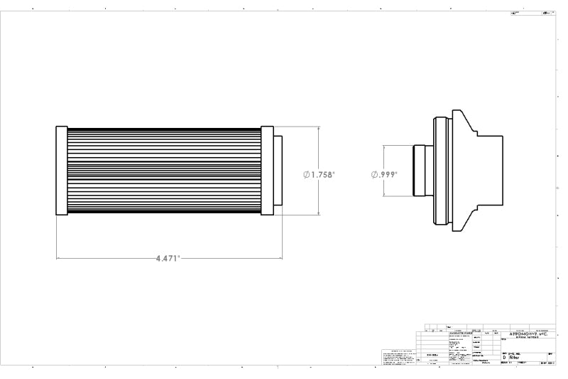 Aeromotive 12331 In-Line AN-10 Filter w/Shutoff Valve 100 Micron SS Element - B