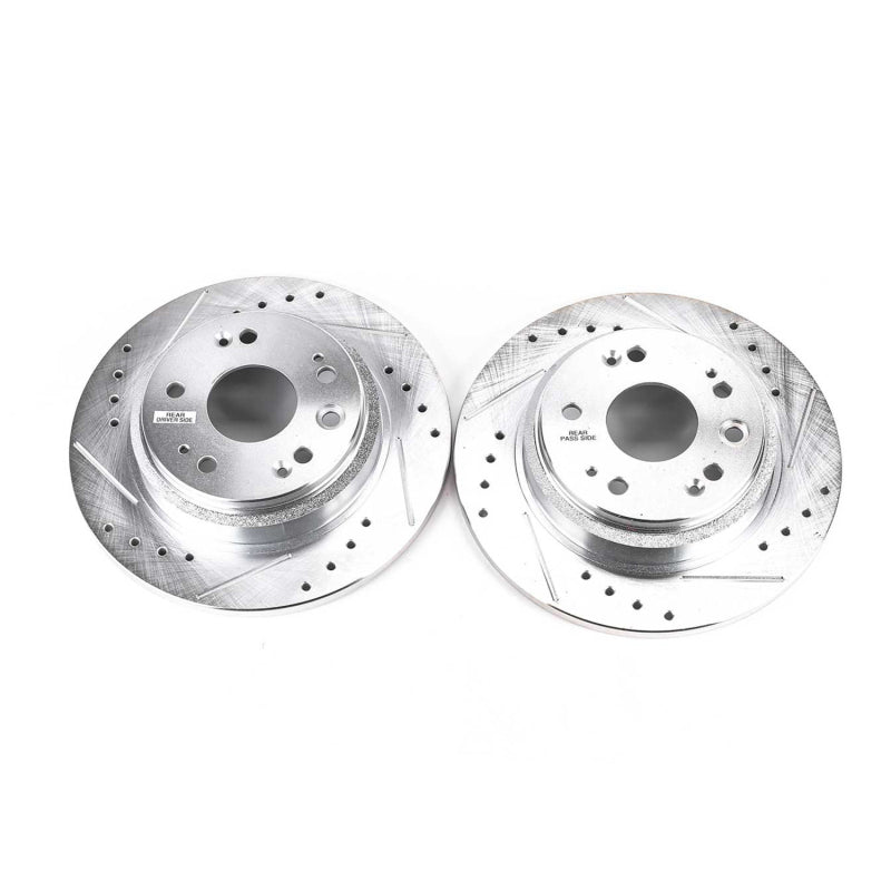 PowerStop fits Acura 02-04 RL Rear Evolution Drilled & Slotted Rotors - Pair