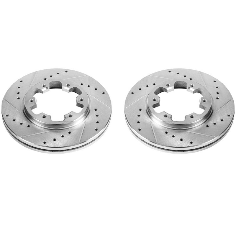 PowerStop fits Nissan 85-86 720 Front Evolution Drilled & Slotted Rotors - Pair