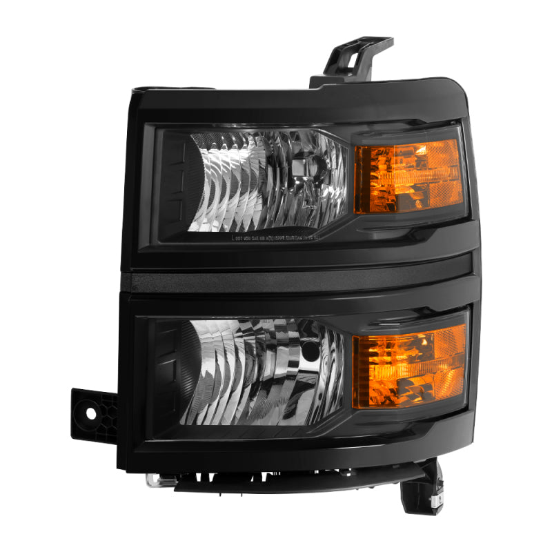 xTune 9040108 fits Chevy Silverado 1500 14-15 (Non-HD) Driver Side Headlight Bl