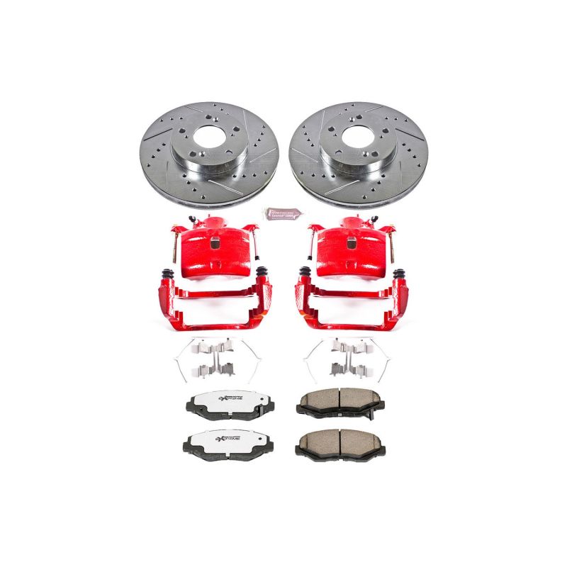 PowerStop KC1043 fits Honda CR-V Front Z26 Street Warrior Brake Kit w/Calipers