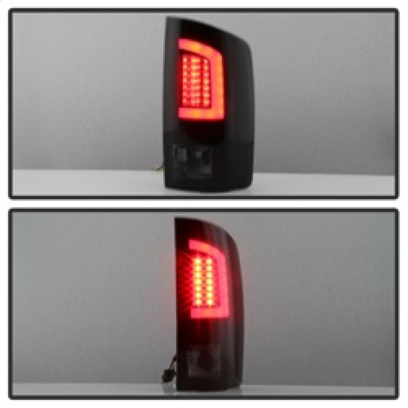 Spyder 5084125 fits Dodge 02-06 Ram 1500 V3 Light Bar LED Tail Light - Blk Smok