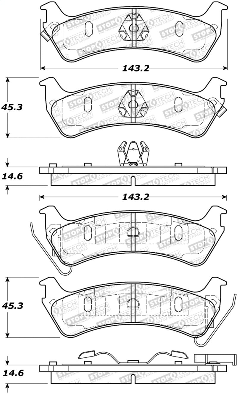 Stoptech 305.0666 Street Select Brake Pads