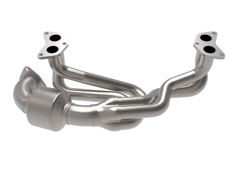 AFE 48-36804-HC d Steel 304 Stainless Steel Header w/ Cat 13-19 fits Subaru Out