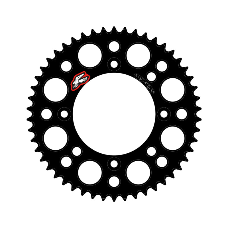 Renthal 518U-420-47GPBK fits 2025 KTM 65 Rear Chain Wheel - Black 420-47GP Teeth