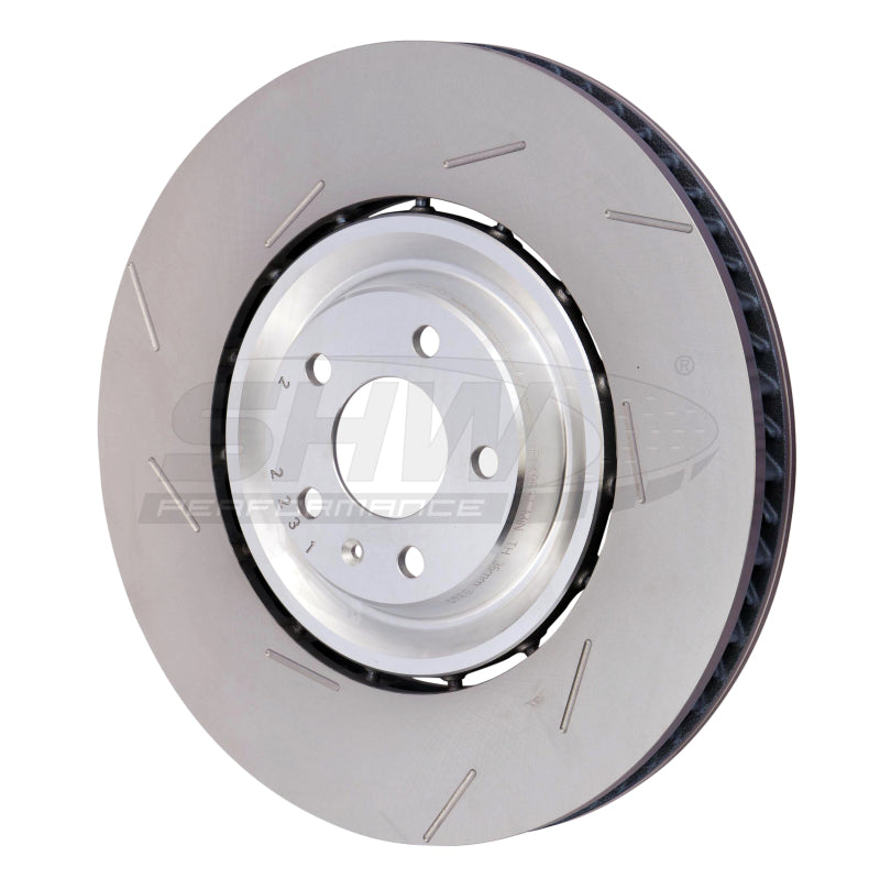 SHW Performance PFL49531 SHW 15-18 fits Porsche Macan Turbo w/19in Wheel/Perf Package Left Frt Slotted LW Brake Rotor (95B615301P)