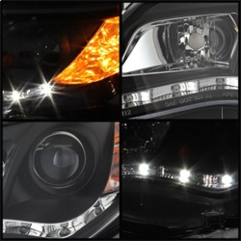 Spyder 5072658 fits Toyota 12-14 Camry Projector Headlights DRL Blk High 9005 (