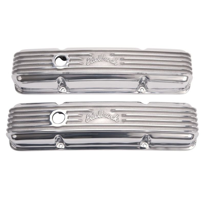 Edelbrock 4143 Valve Cover Classic Series fits Chevrolet 1959-1986 262-400 CI V8 Polshed