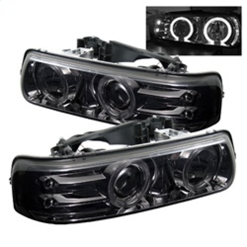 Spyder 5009616 fits Chevy 99-02 Silverado 1500/2500 Projector Headlights LED Ha