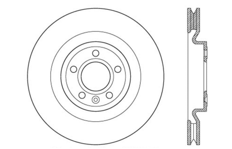 Stoptech 128.61098L 12-13 Ford Mustang GT 5.0L V8 Drilled Left Front Rotor