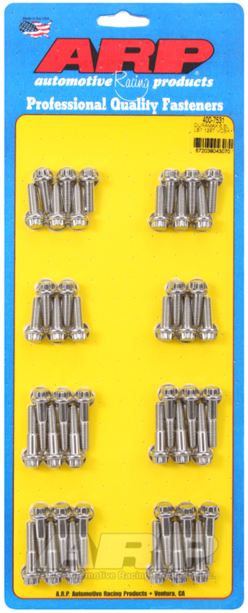 ARP 400-7531 fits Chevy Duramax 6.6L LB7 12pt Valve Cover Bolt Kit