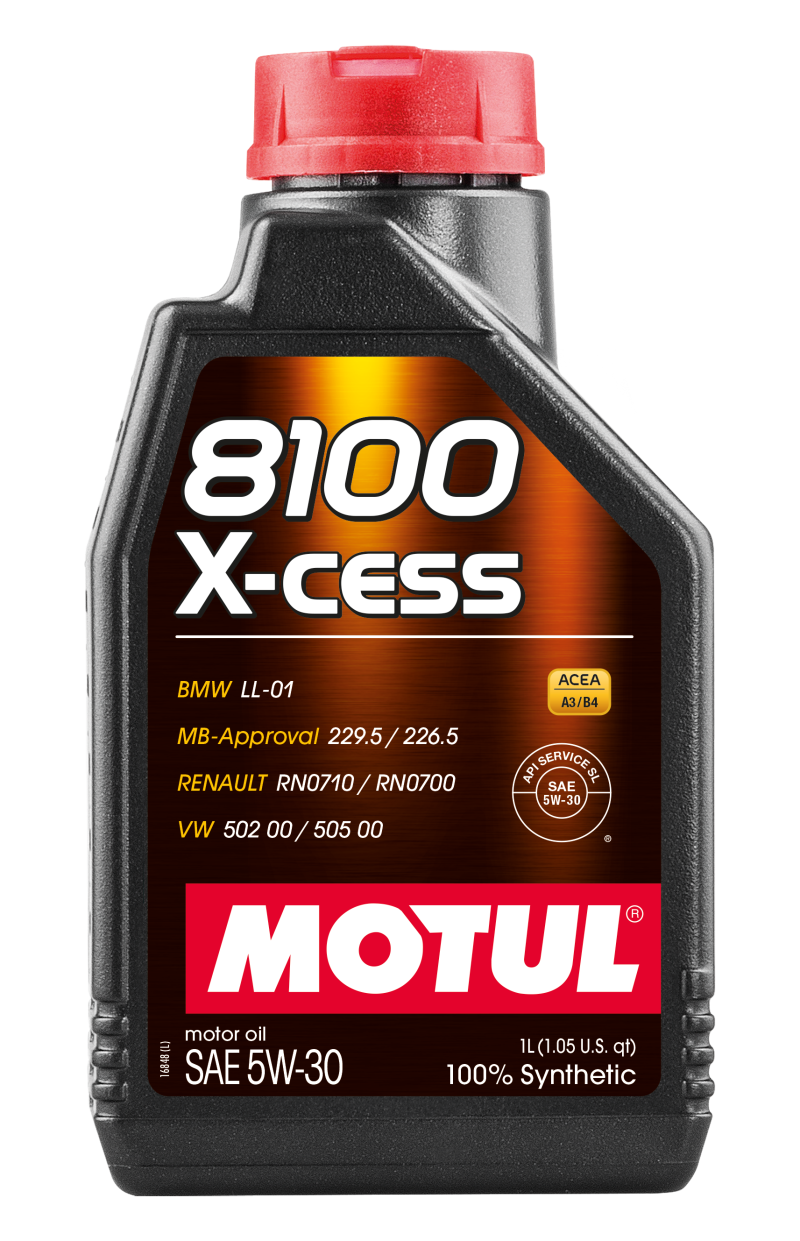 Motul 108944 Synthetic Engine Oil 8100 5W30 X-CESS 1L